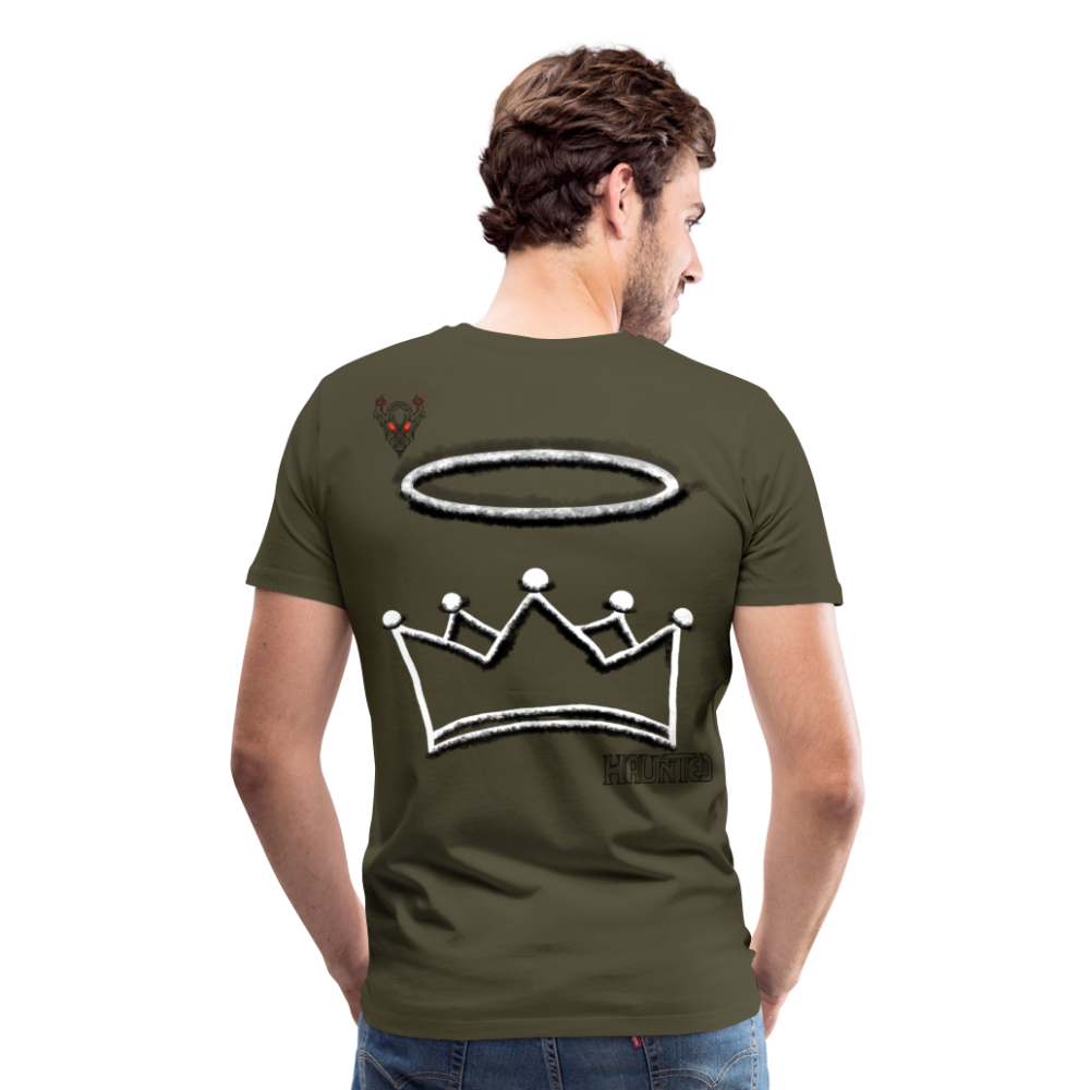 Man T-Shirt Crown and Ring Dark - Khaki