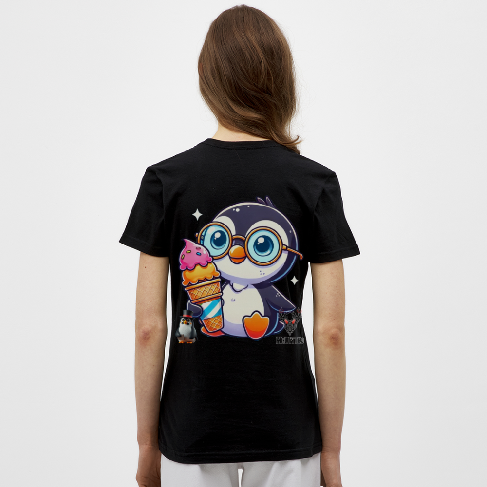 Women T-Shirt KasPenguin with Ice - Schwarz