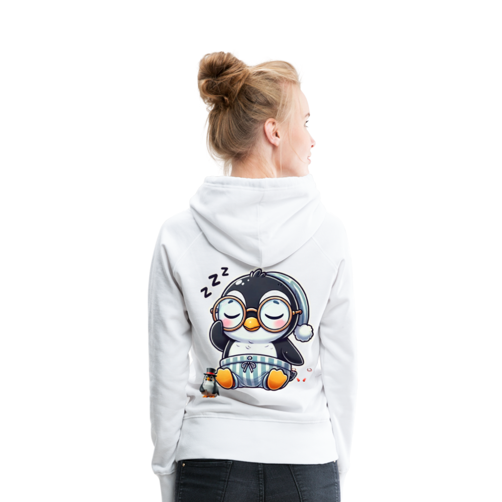 Women Hoodie Sleepy KasPenguin - Weiß