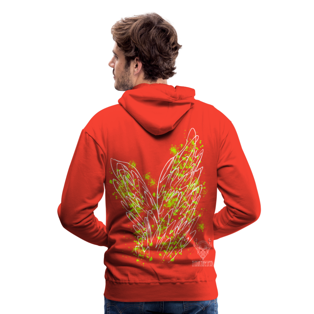 Men Hoodie Poison Green Wings - Rot