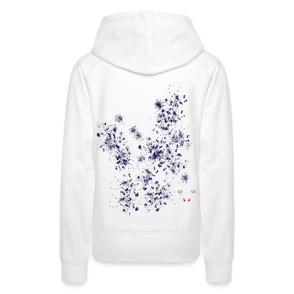 Women Hoodie Dark Blue Wings - Weiß
