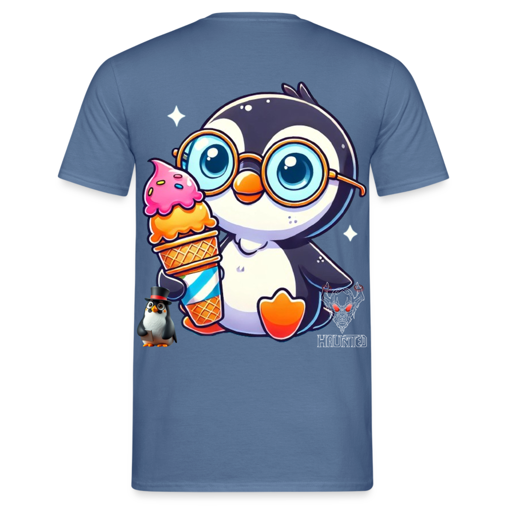 Men T-Shirt KasPenguin with Ice - Taubenblau