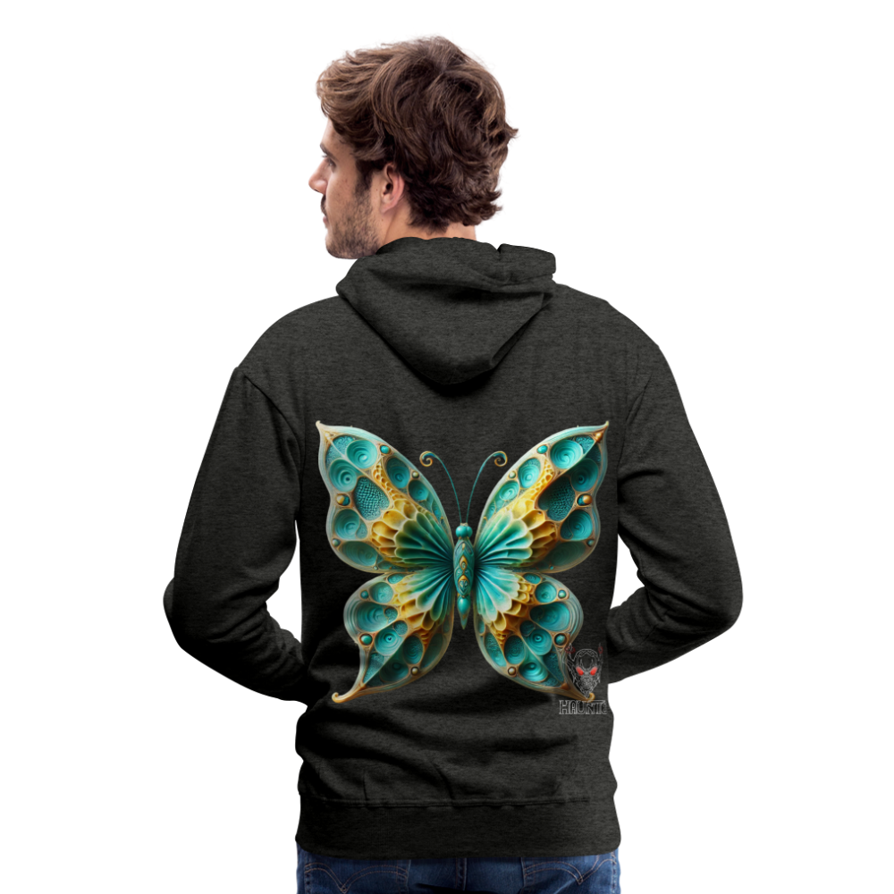Men Hoodie Aqua Wing Symphony - Anthrazit