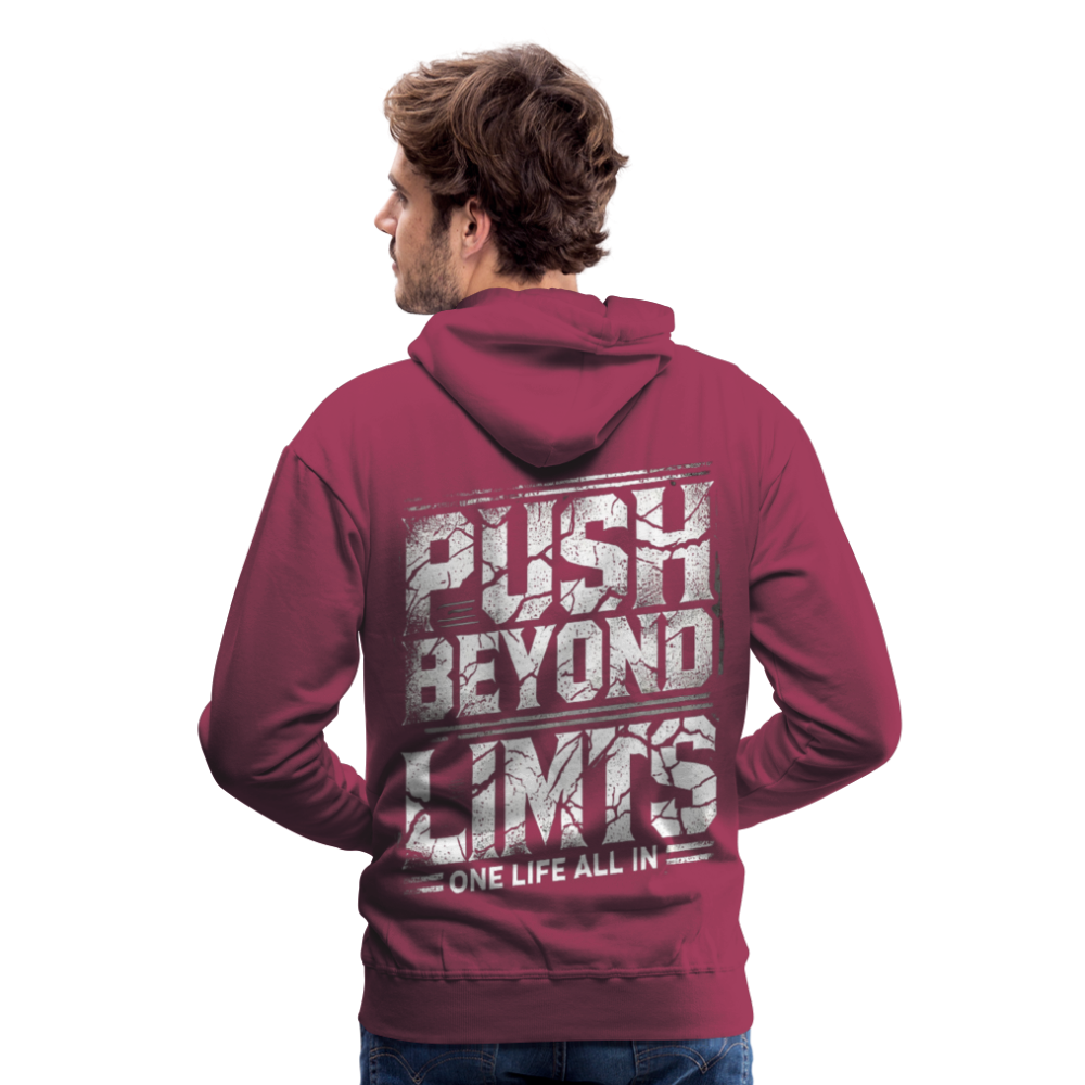 Men Hoodie Push Beyond Limits - Bordeaux