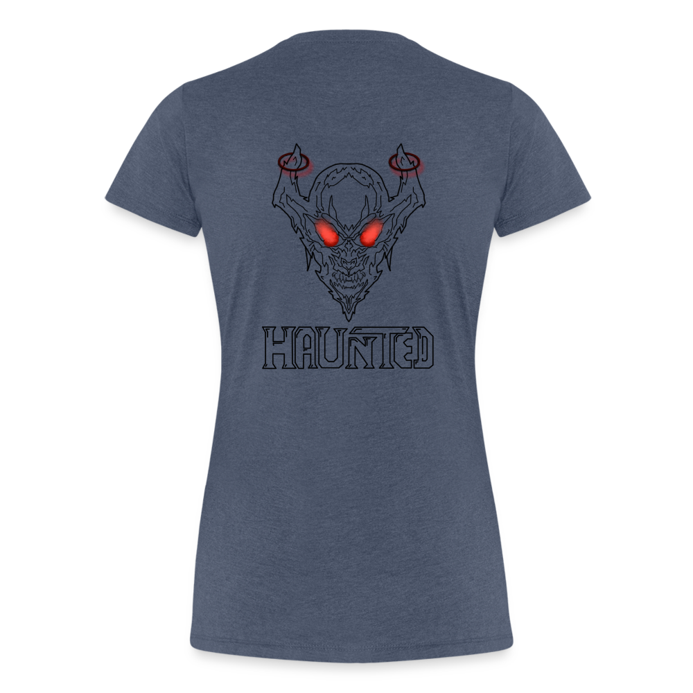 Women T-Shirt Deamon Black - Blau meliert