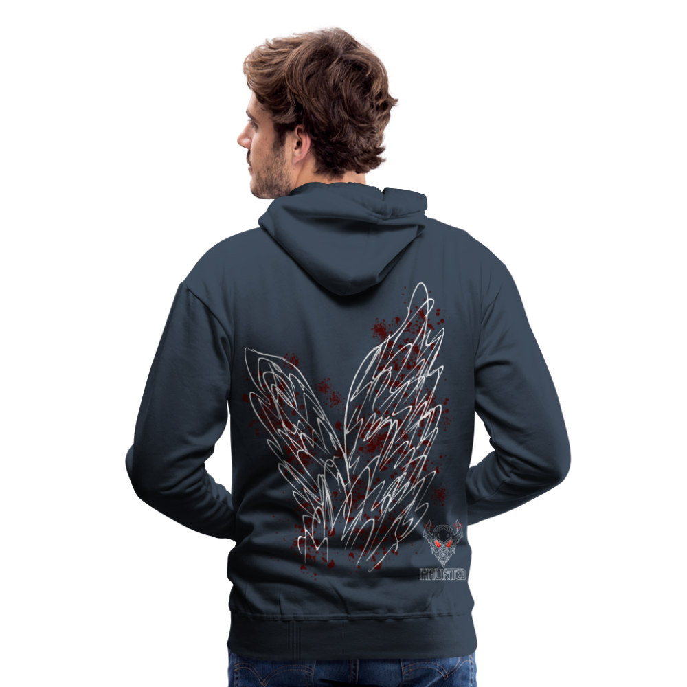Men Hoodie Dark Red Wings - Navy