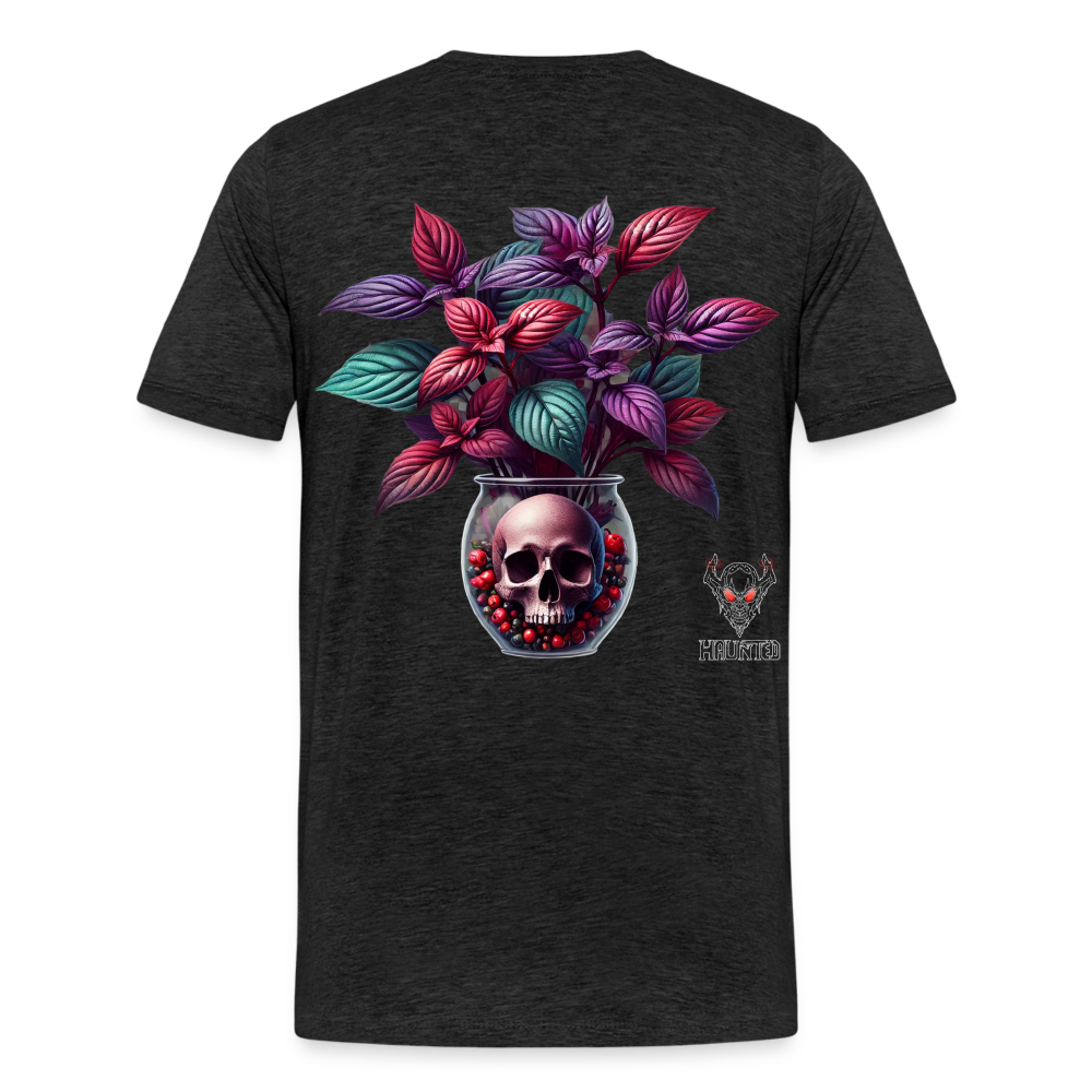 Men T-Shirt Skull Bloom Vase - Anthrazit