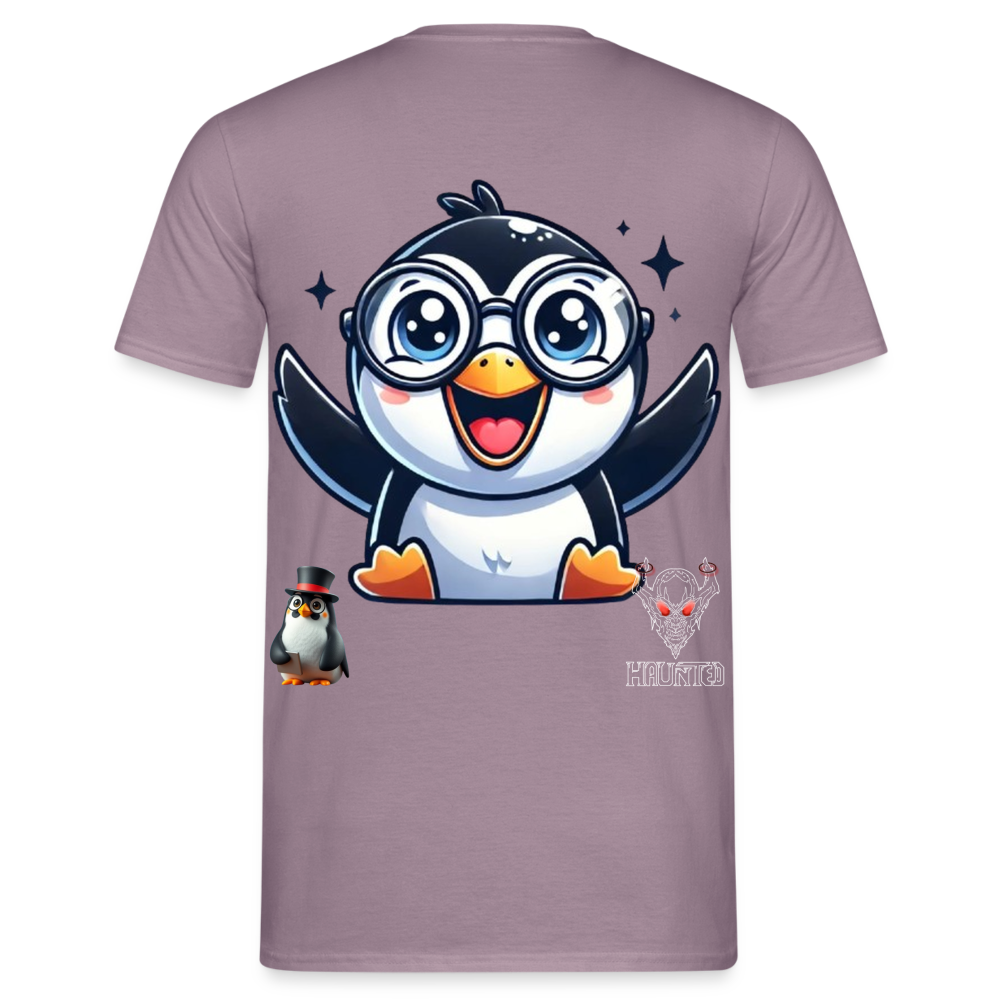 Men T-Shirt KasPenguin Happy - Lilagrau