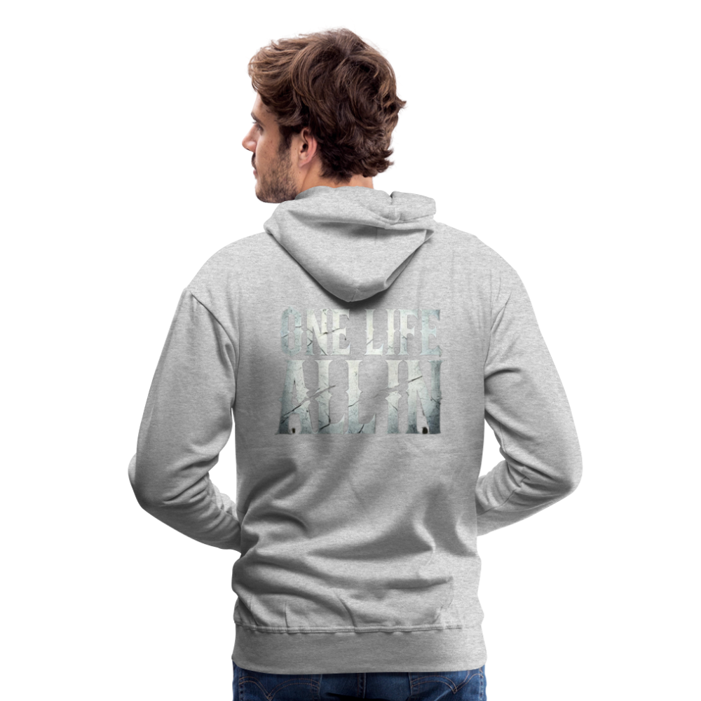 Men Hoodie One Life All In - Grau meliert