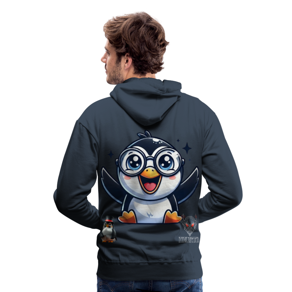 Men Hoodie KasPenguin Happy - Navy