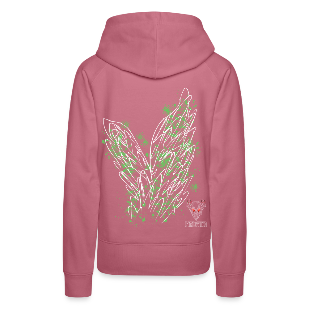 Women Hoodie Light Green Wings - Malve