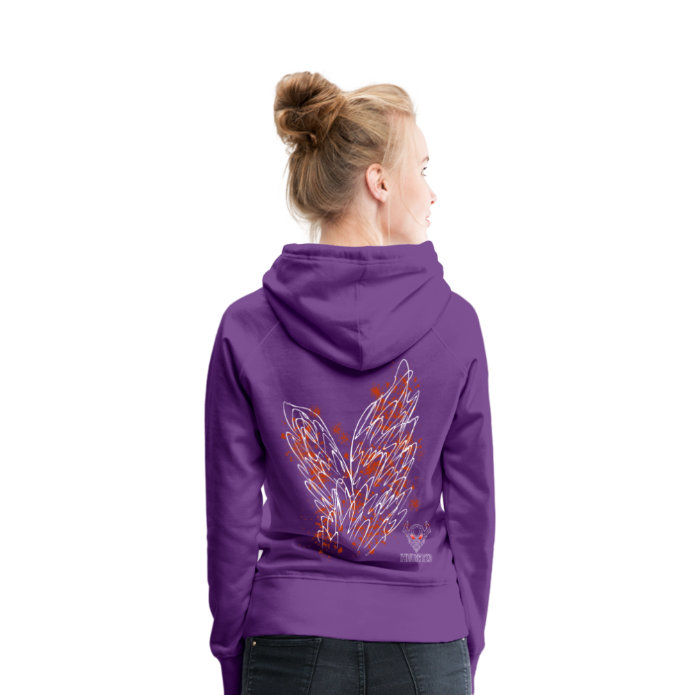 Women Hoodie Orange Wings - Purple