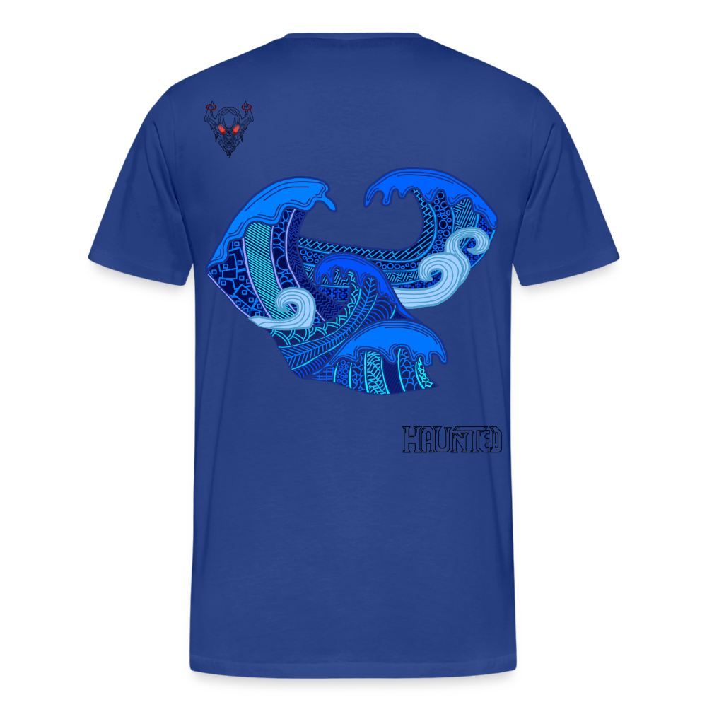 Man T-Shirt Waves Dark - Königsblau