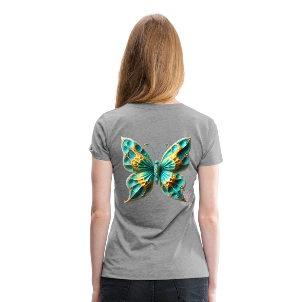 Woman T-Shirt Aqua Wing Symphony - Grau meliert