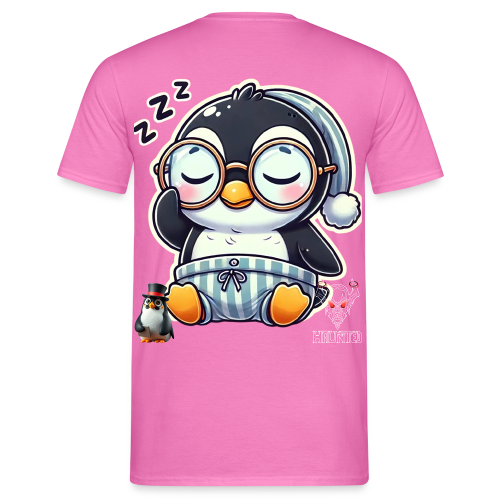 Men T-Shirt Sleepy KasPenguin - Pink