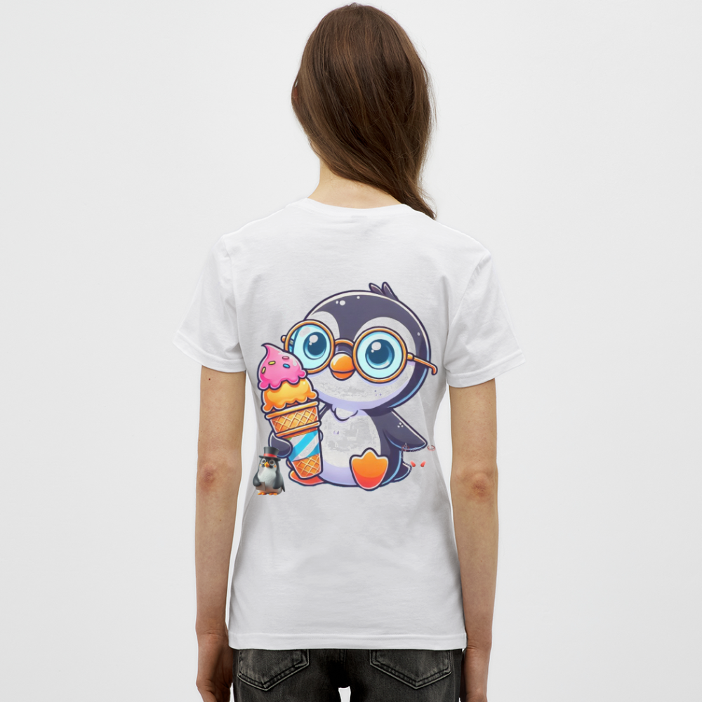 Women T-Shirt KasPenguin with Ice - Weiß