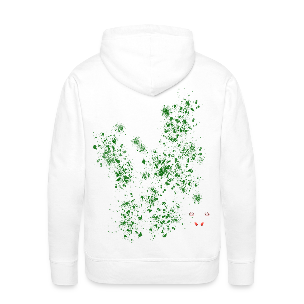Men Hoodie Dark Green Wings - Weiß