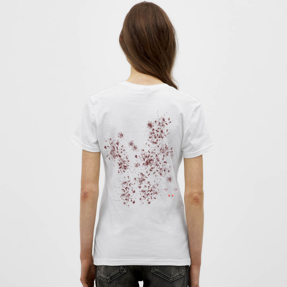 Women T-Shirt Dark Red Wings - Weiß