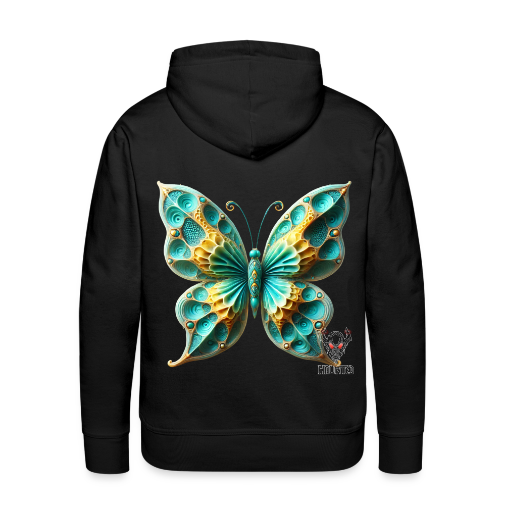 Men Hoodie Aqua Wing Symphony - Schwarz