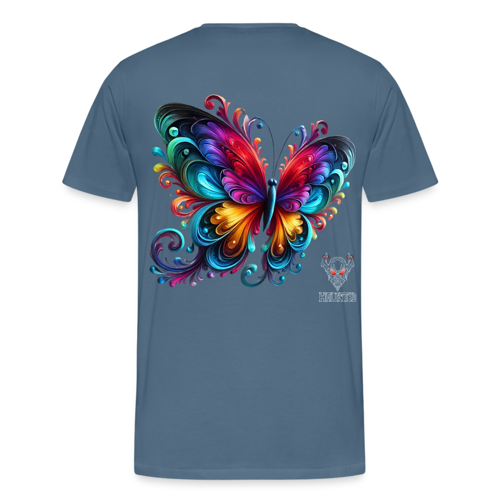 Men T-Shirt Radiant Butterfly Art - Blaugrau