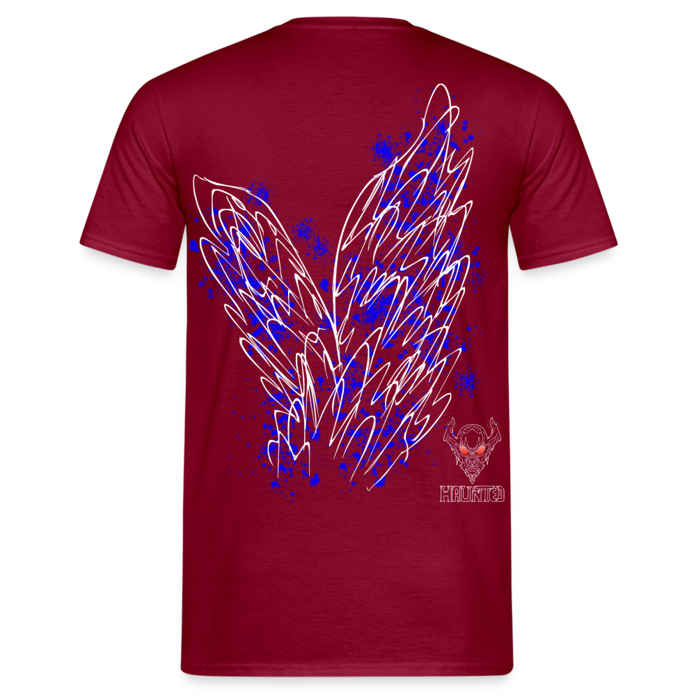 Men T-Shirt Blue Wings - Ziegelrot