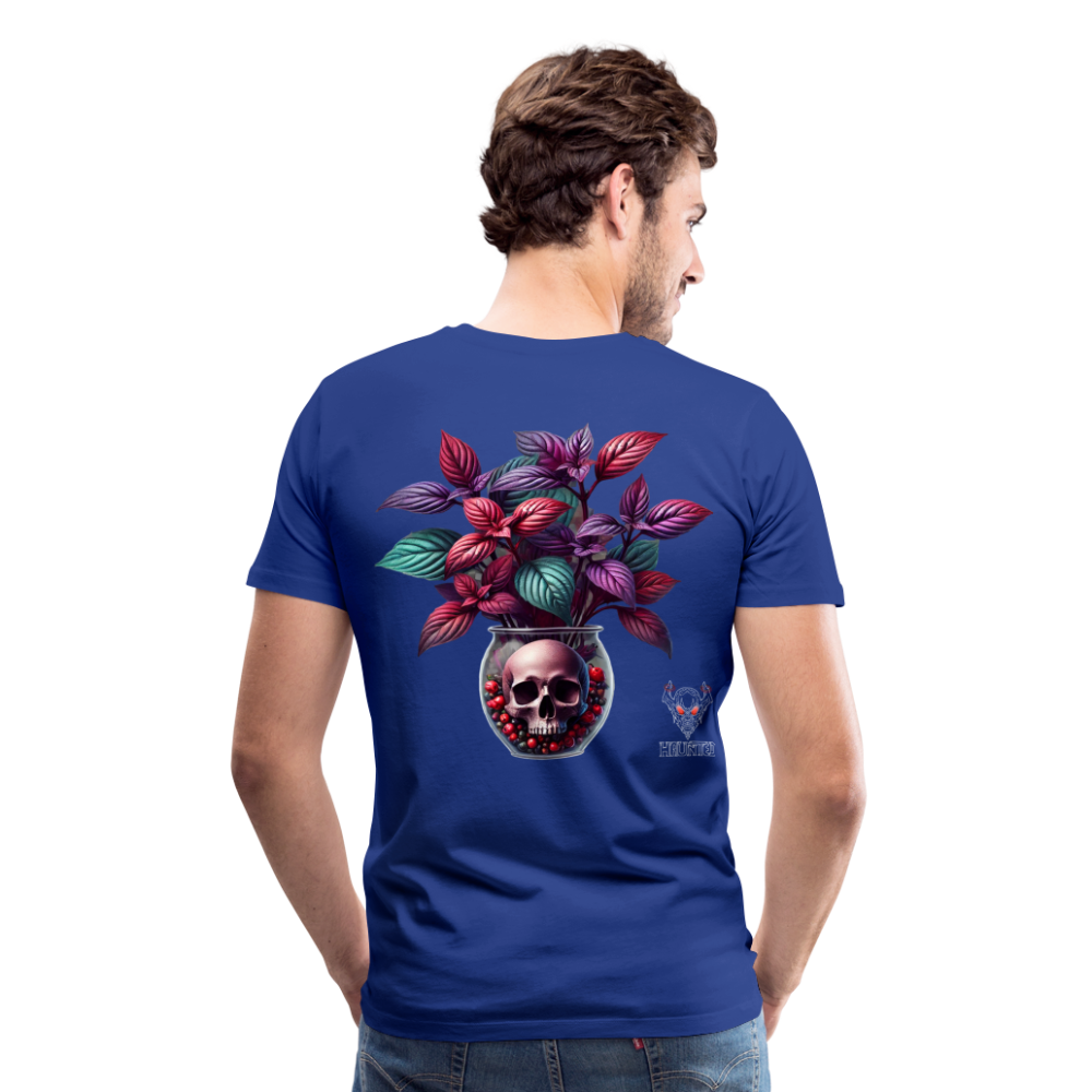 Men T-Shirt Skull Bloom Vase - Königsblau