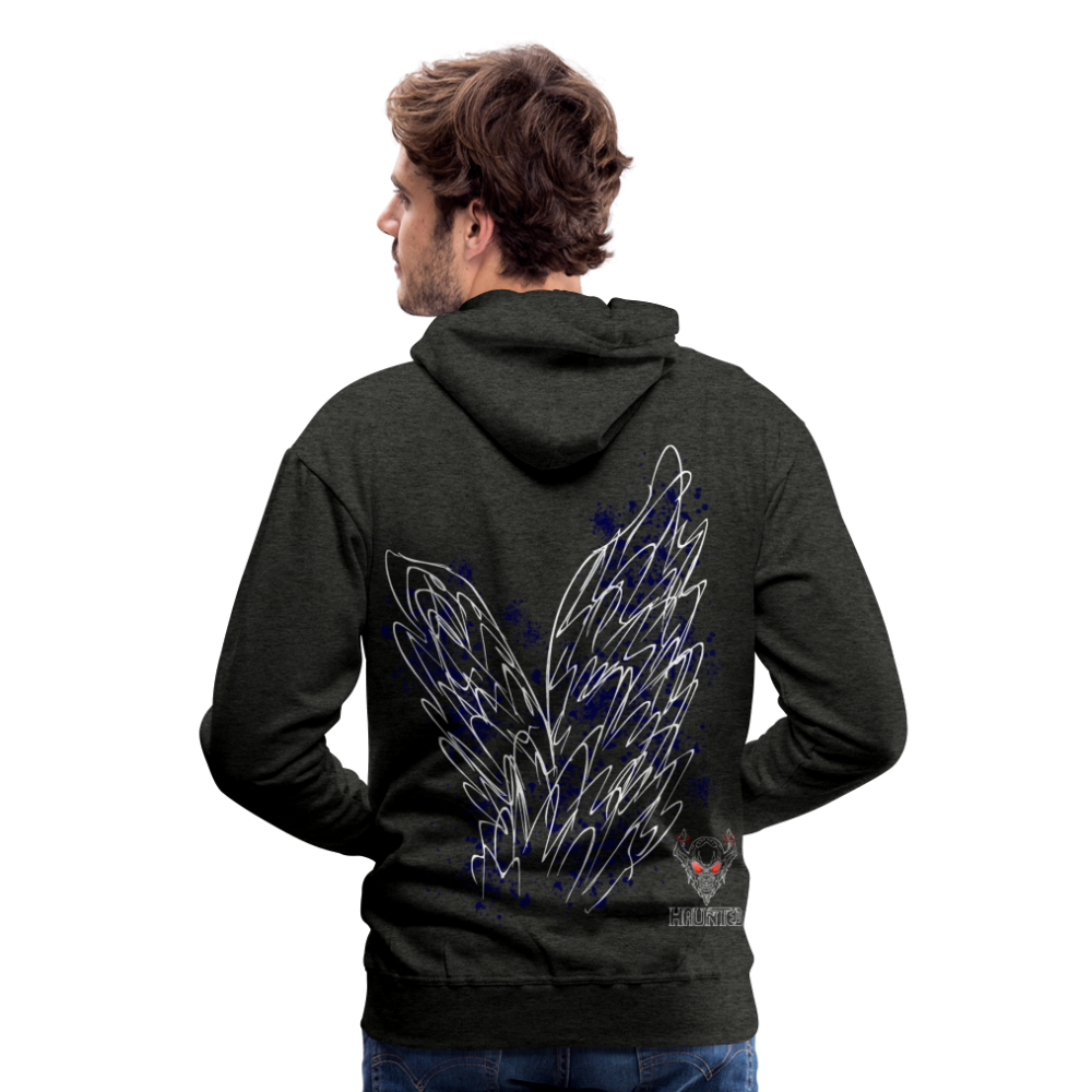 Men Hoodie Dark Blue Wings - Anthrazit