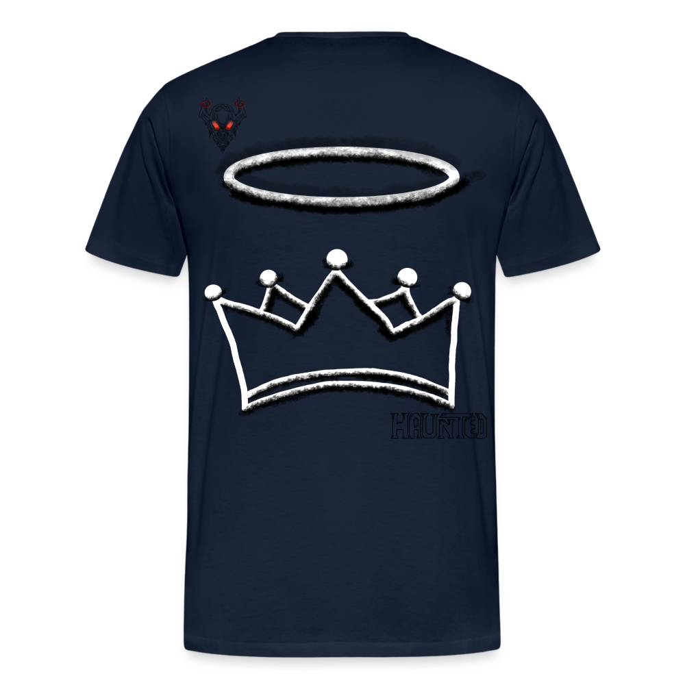 Man T-Shirt Crown and Ring Dark - Navy
