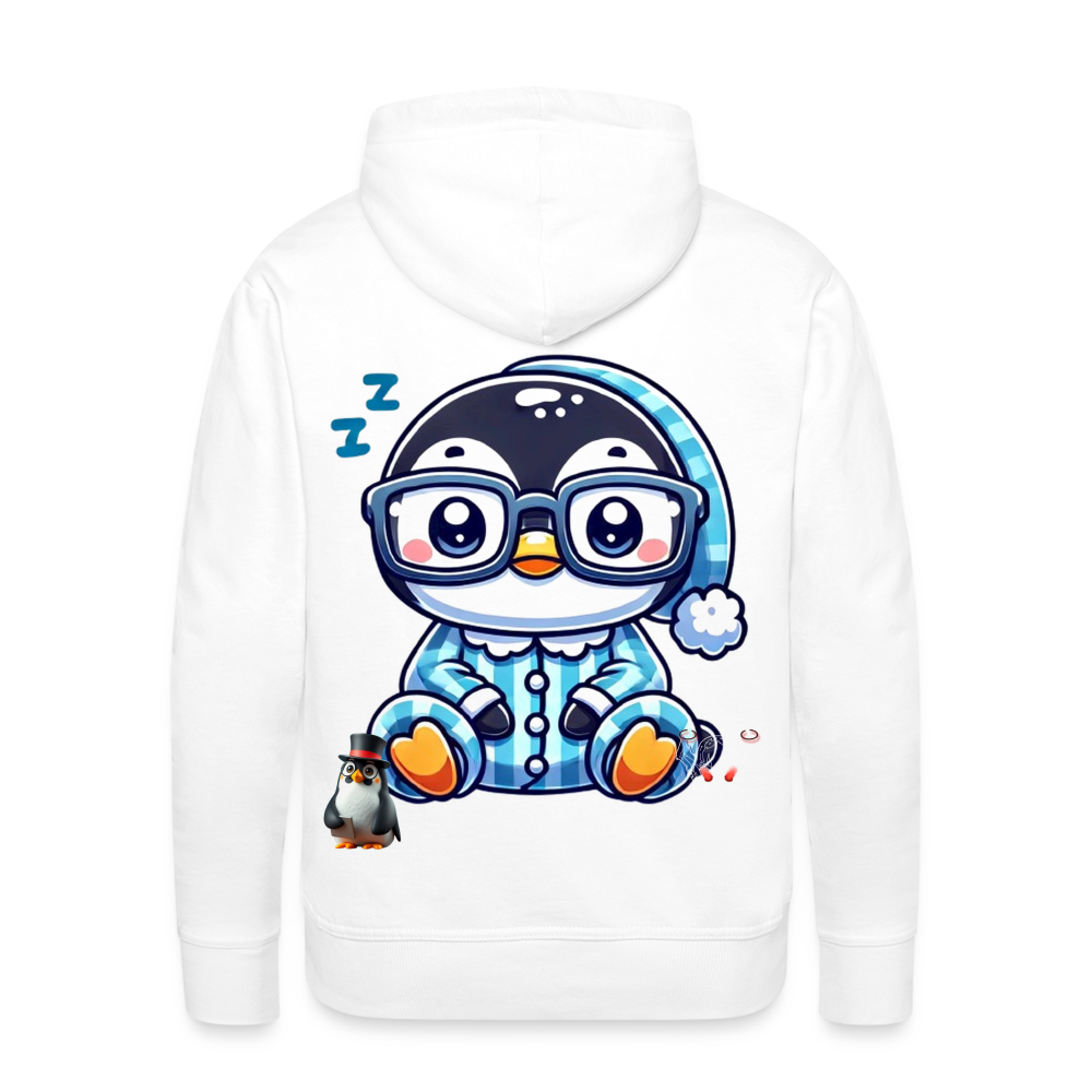 Men Hoodie KasPenguin in Pyjama - Weiß