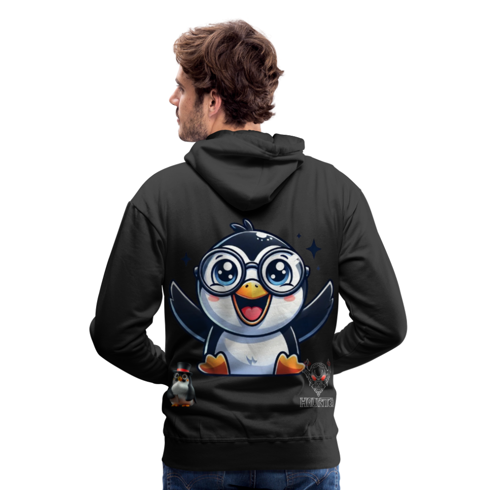 Men Hoodie KasPenguin Happy - Schwarz