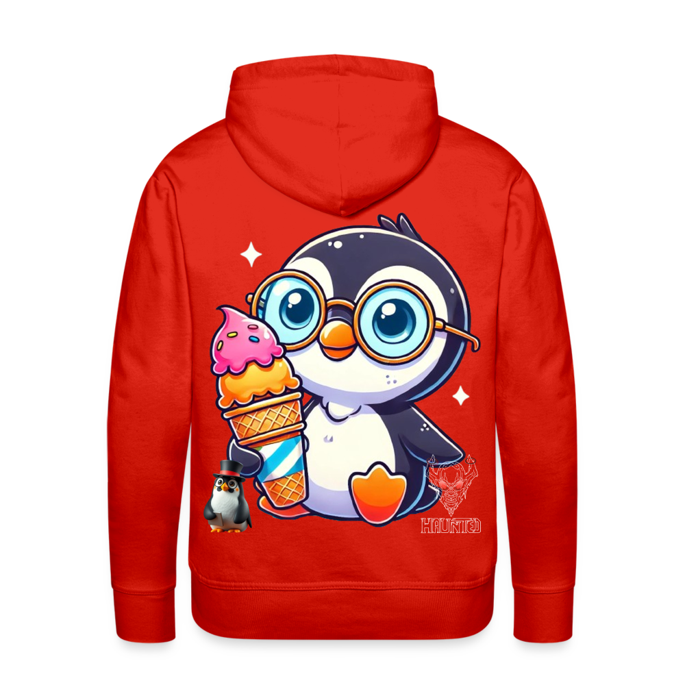 Men Hoodie KasPenguin with Ice - Rot