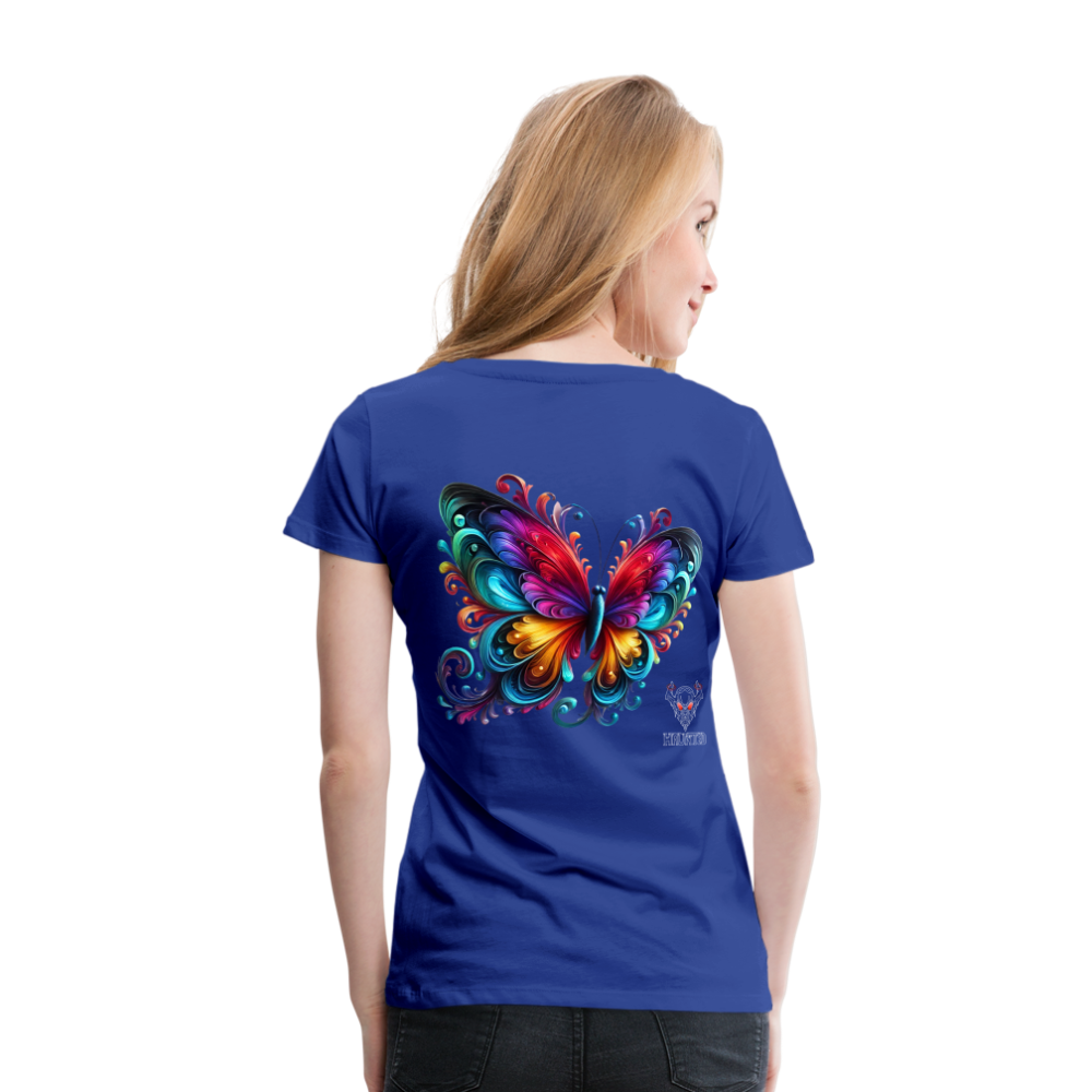 Woman T-Shirt Radiant Butterfly Art - Königsblau