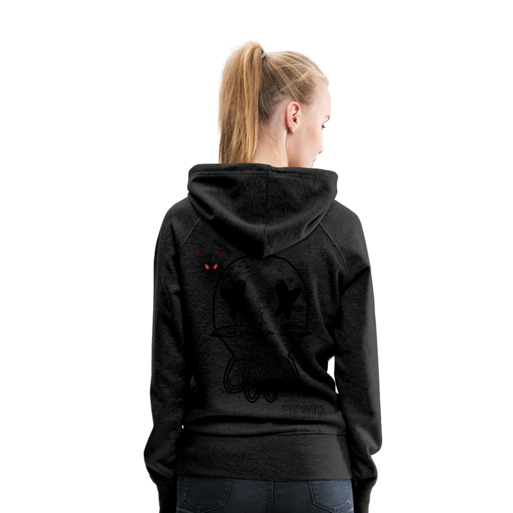 Woman Hoodie Ghost Doodle Dark - Anthrazit
