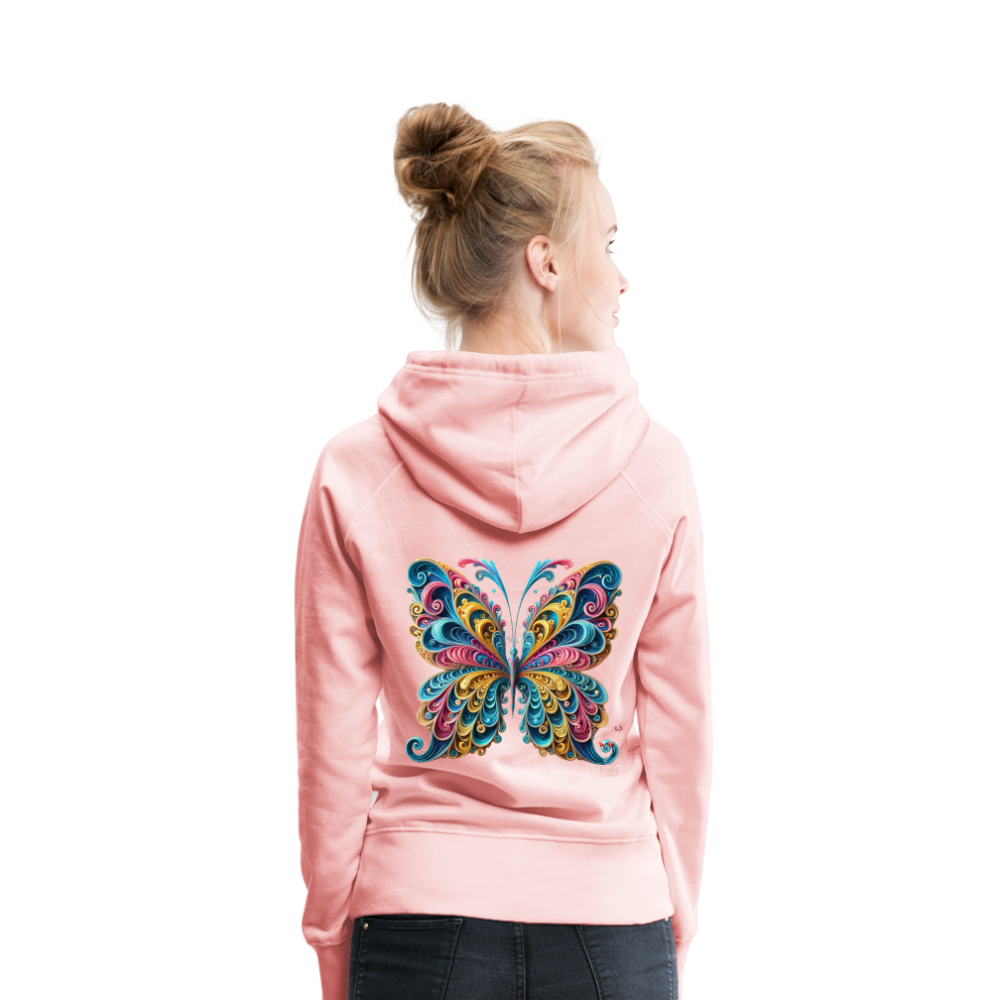 Woman Hoodie Whimsical Butterfly Harmony - Kristallrosa