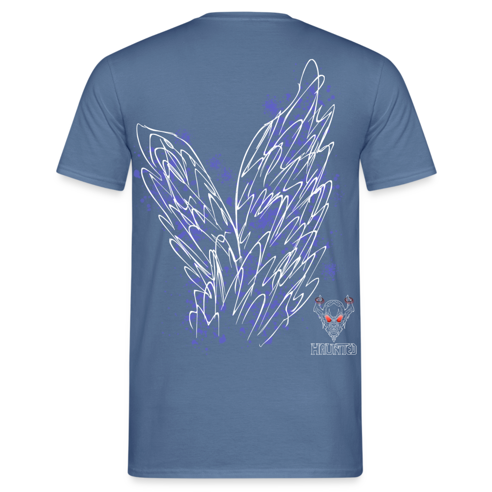 Men T-Shirt Light Blue Wings - Taubenblau