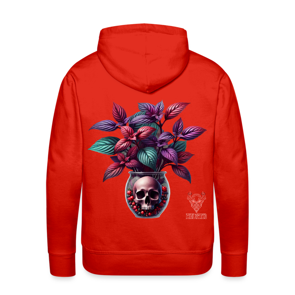 Men Hoodie Skull Bloom Vase - Rot