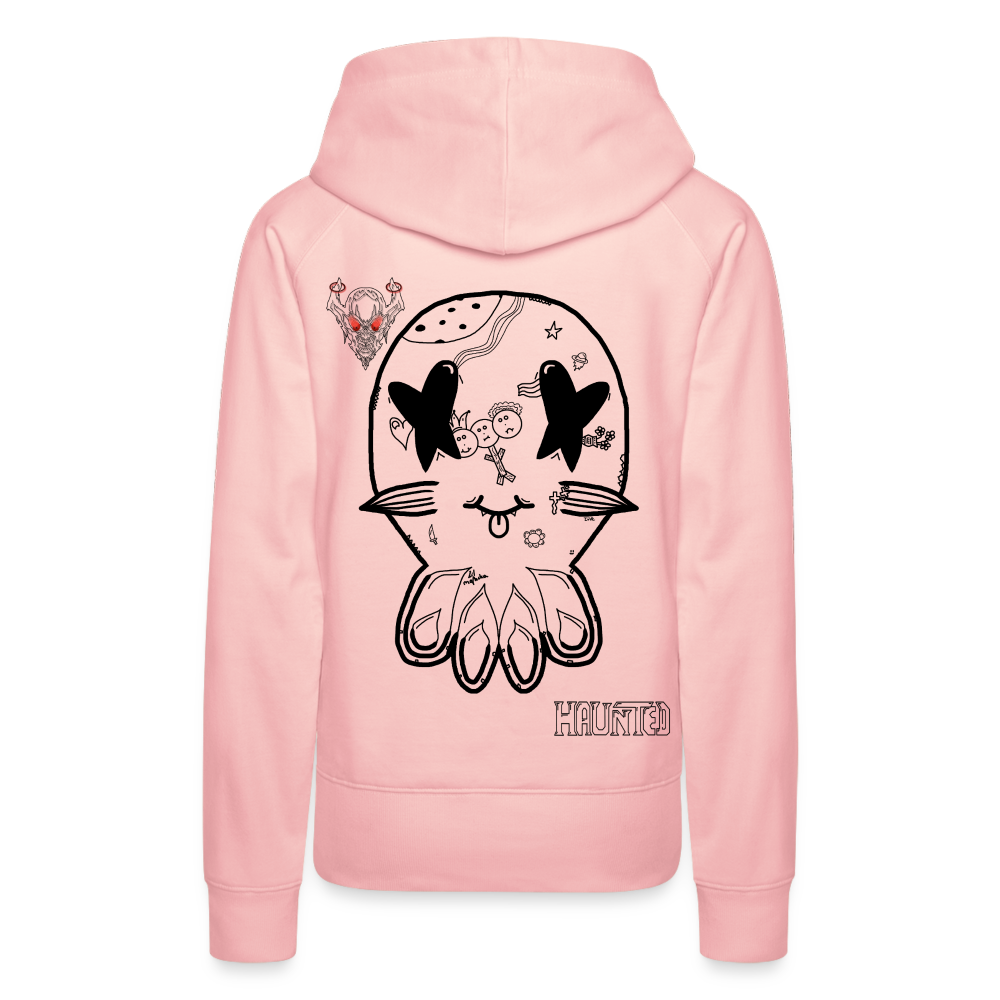 Woman Hoodie Ghost Doodle Dark - Kristallrosa