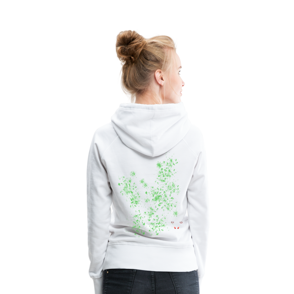 Women Hoodie Light Green Wings - Weiß