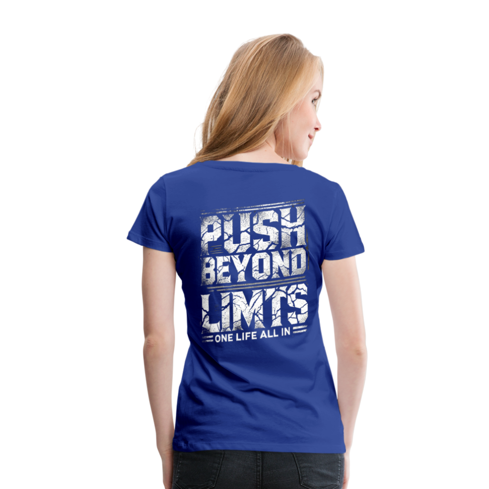 Women T-Shirt Push Beyond Limits - Königsblau