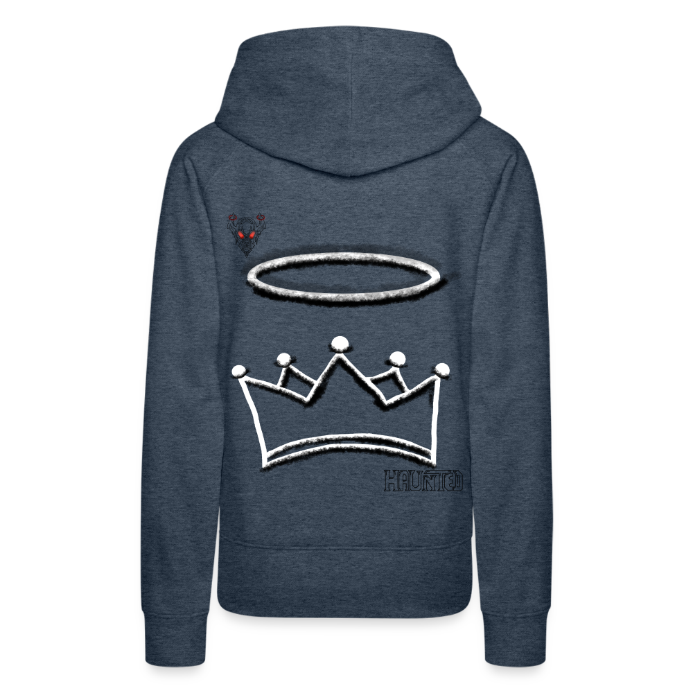 Woman Hoodie Crown and Ring Dark - Jeansblau