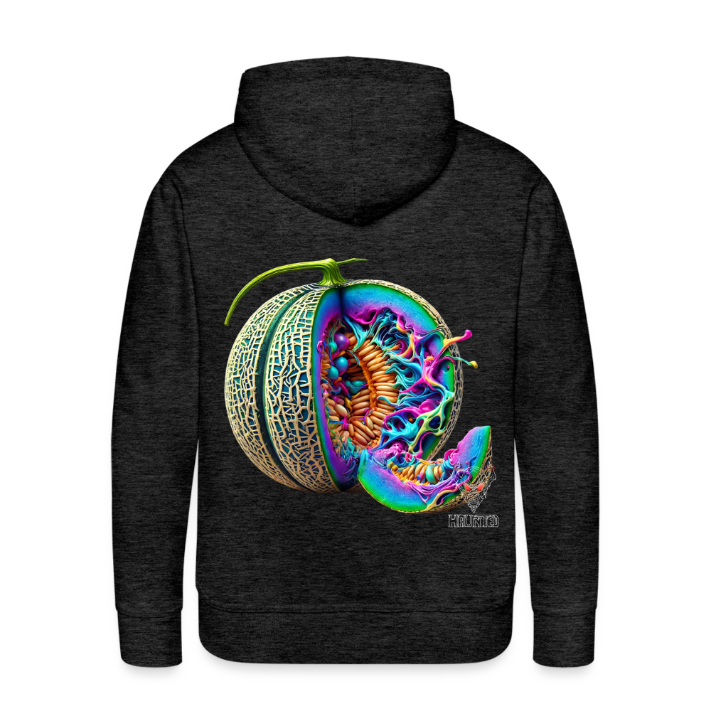 Men Hoodie Neon Melon Art - Anthrazit