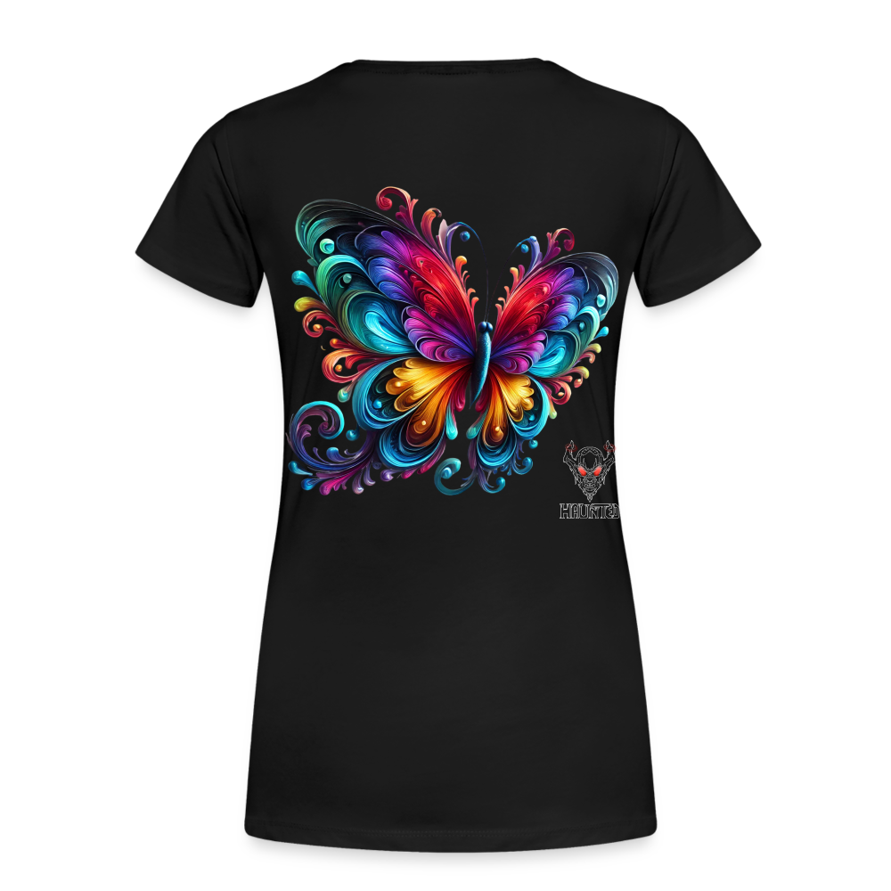 Woman T-Shirt Radiant Butterfly Art - Schwarz