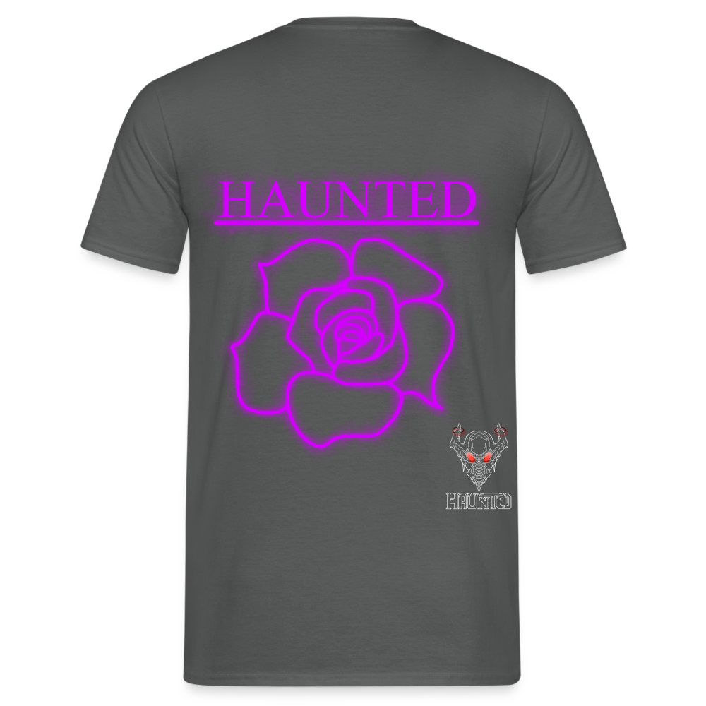 Men T-Shirt Pink Neon Rose - Anthrazit
