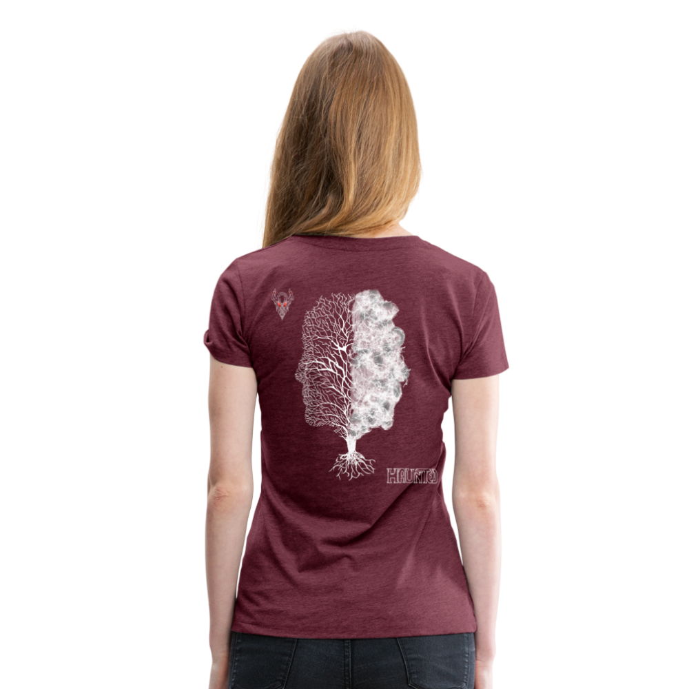 Woman T-Shirt Dead or Alive - Bordeauxrot meliert