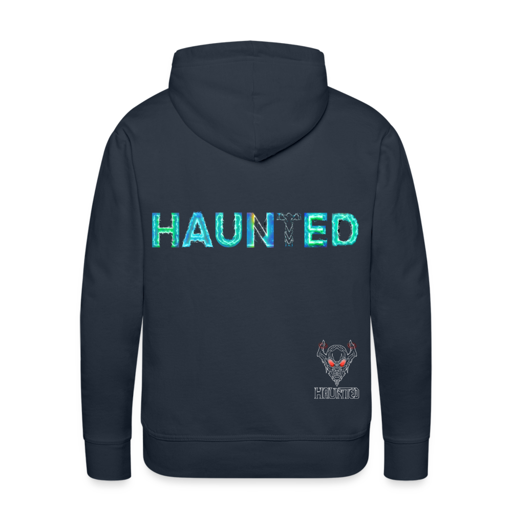 Men Hoodie Neon Surge Aura - Navy