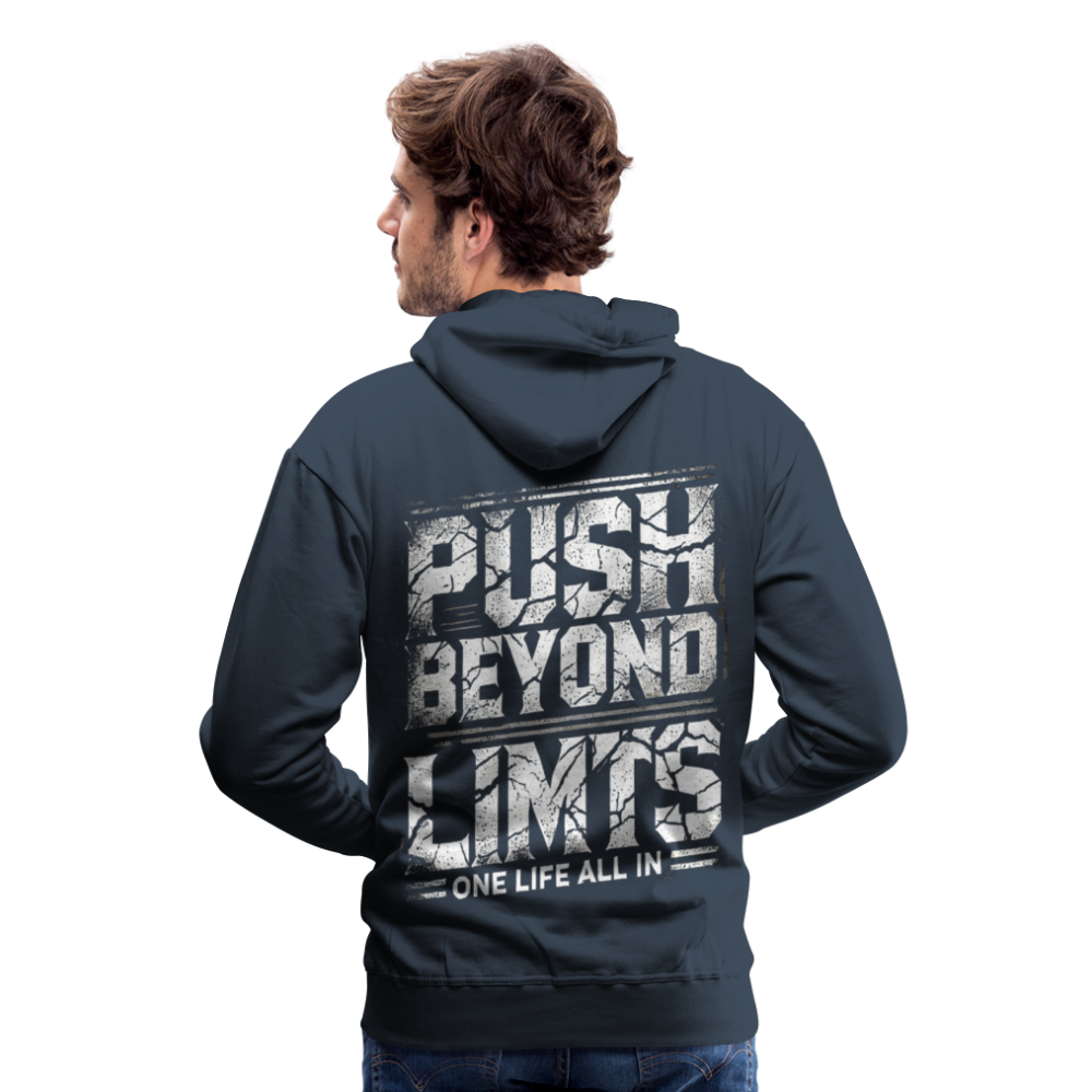 Men Hoodie Push Beyond Limits - Navy