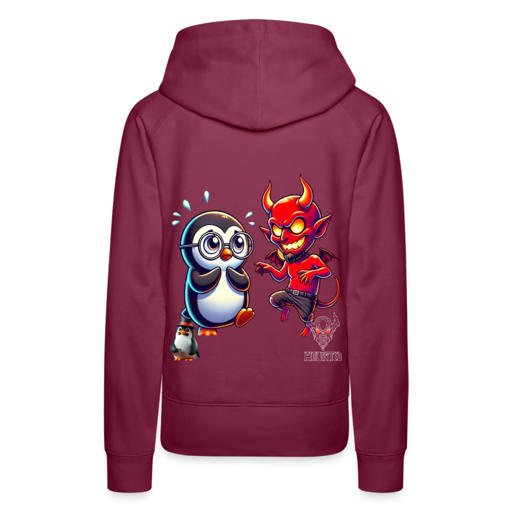 Women Hoodie Dancing with Devil - Bordeaux
