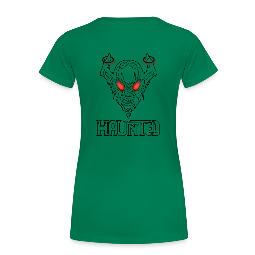 Women T-Shirt Deamon Black - Kelly Green