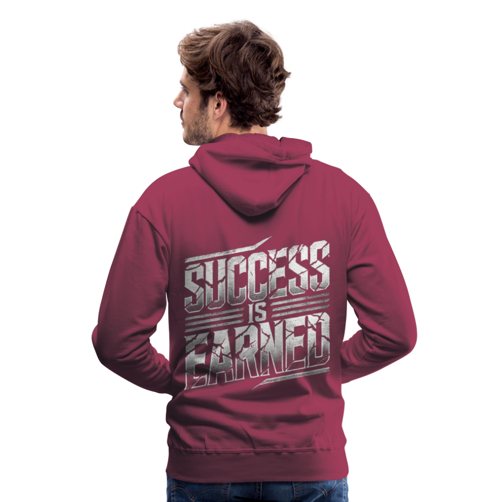Men Hoodie Success is Earned - Bordeaux