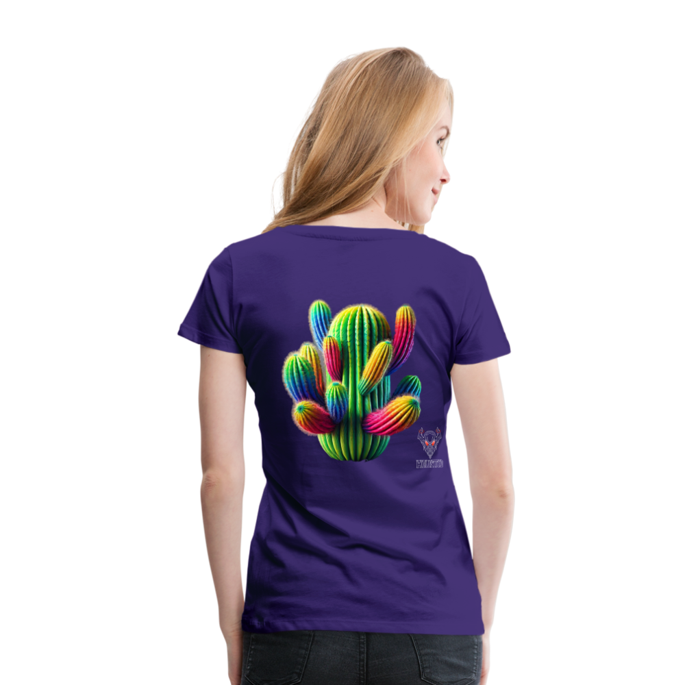 Woman T-Shirt Prismatic Cactus Bloom - Lila
